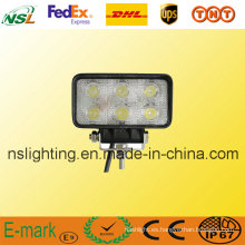 Luz de trabajo LED de 18 W, luz de conducción LED para campo a través, para tractor, carretilla elevadora, 4 * 4 todoterreno, ATV, excavadora, equipo de servicio pesado, etc.